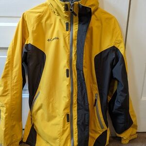 Columbia yellow gray youth 18/20 ski jacket